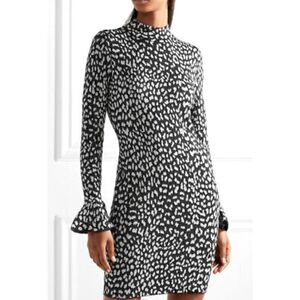 MICHAEL KORS Womens Black/Silver Metallic Mini Sweater bell sleeve dress